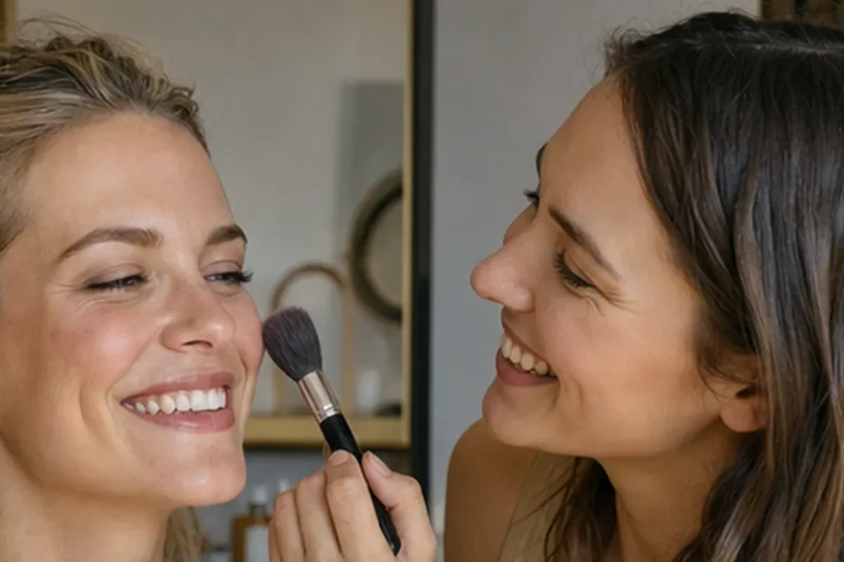 Redaktioneller Beauty-Moment zur Ausgangslage bei Make-up-Pinsel bei Rötungen