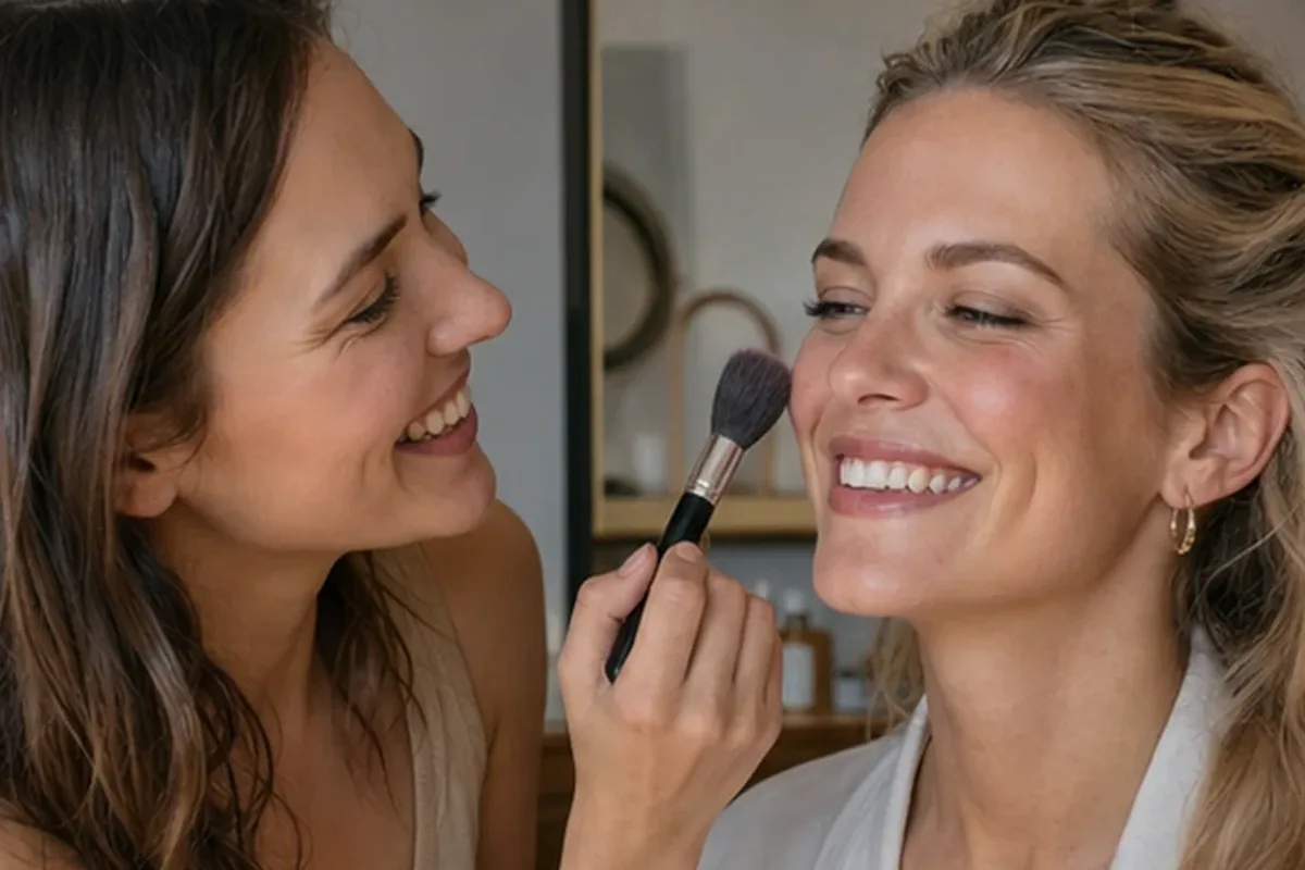 Authentischer Wohlfühlmoment passend zum Beauty-Thema Concealer für reife Haut