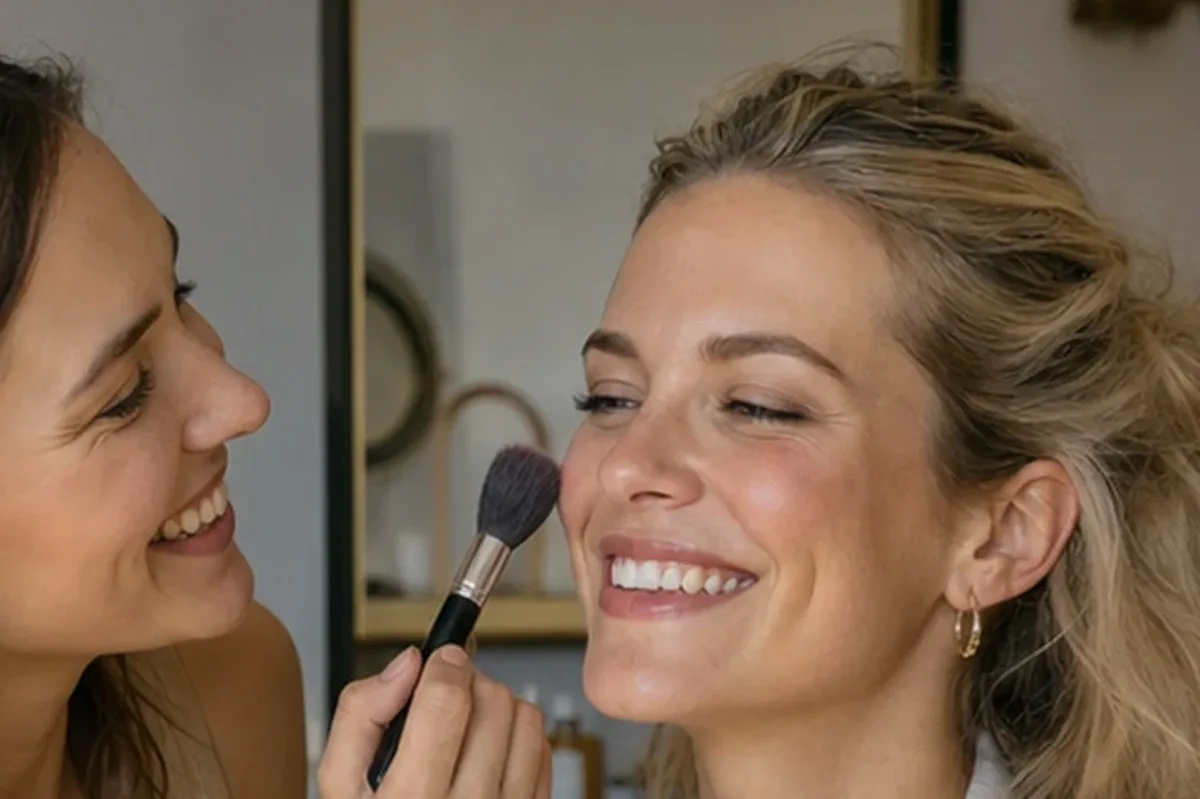 Authentischer Wohlfühlmoment passend zum Beauty-Thema Foundation für reife Haut