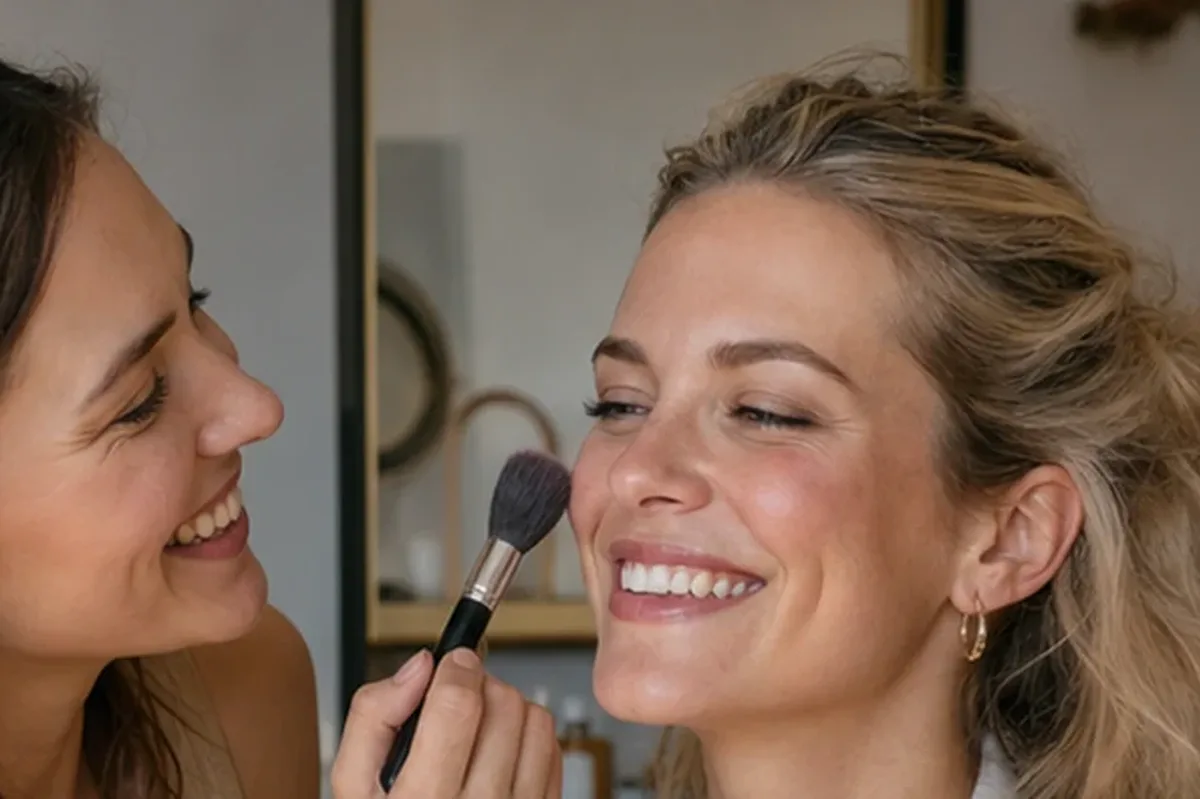 Authentischer Wohlfühlmoment passend zum Beauty-Thema Primer bei großen Poren