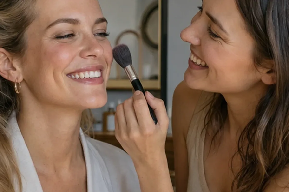 Authentische Beauty-Routine passend zum Thema Make-up-Pinsel für einen natürlichen Look