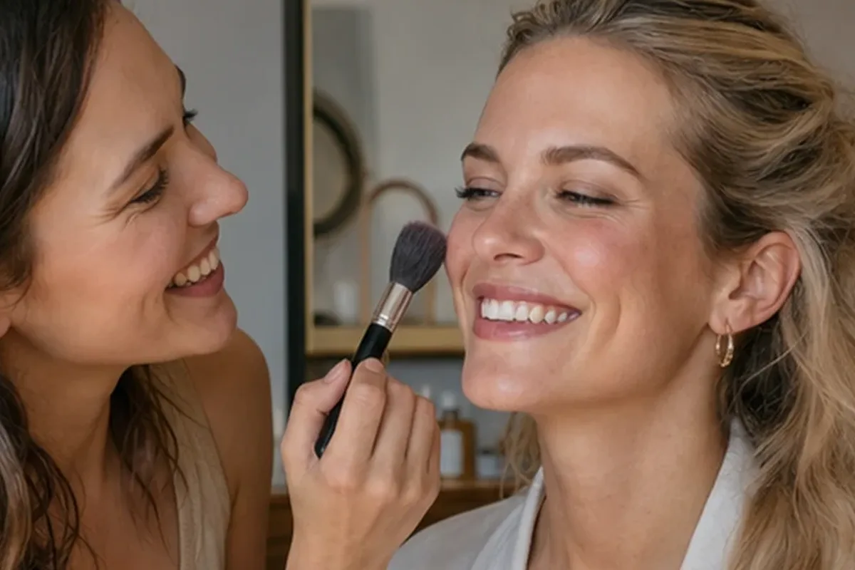 Hochwertige Beauty-Inszenierung zu Auswahlkriterien für Puder bei großen Poren