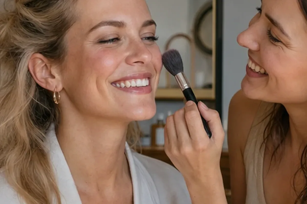 Redaktioneller Beauty-Moment zur Ausgangslage bei Bronzer für reife Haut