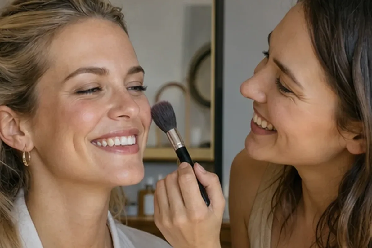Authentische Beauty-Routine passend zum Thema Bronzer für reife Haut