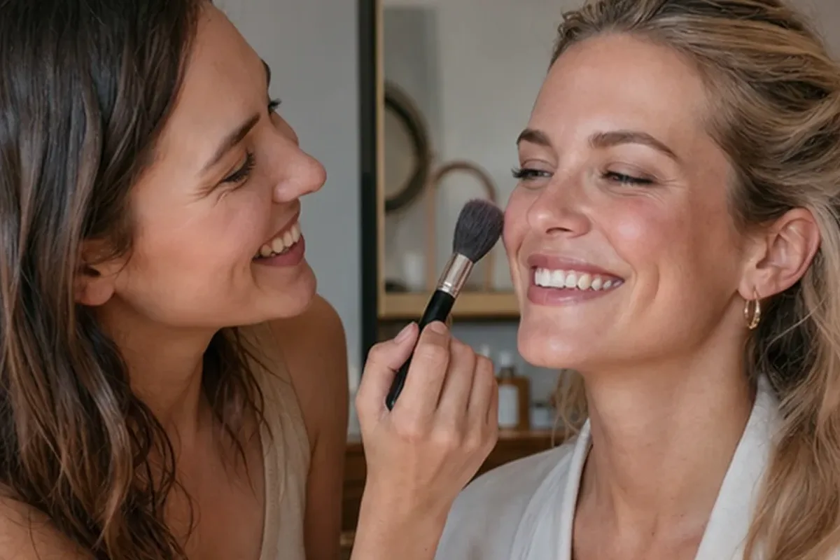 Authentische Beauty-Routine passend zum Thema Bronzer für reife Haut