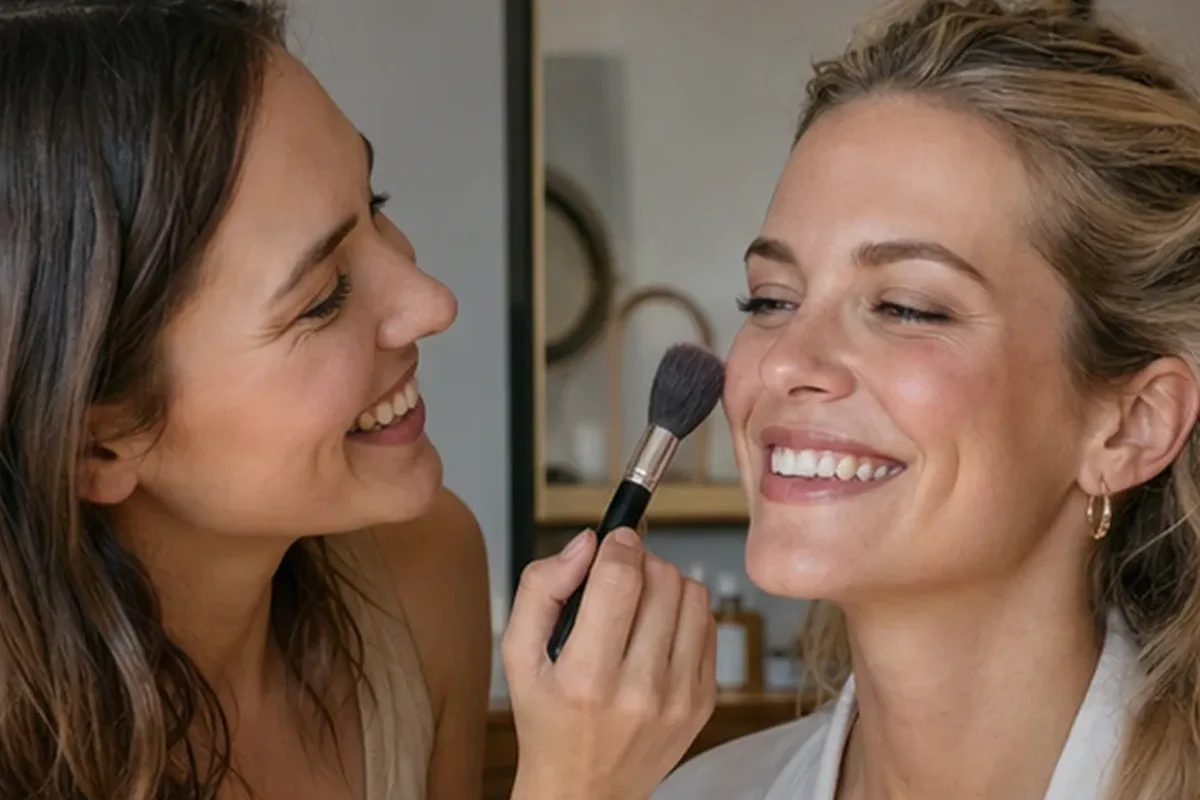 Redaktioneller Beauty-Moment zur Ausgangslage bei Bronzer bei großen Poren