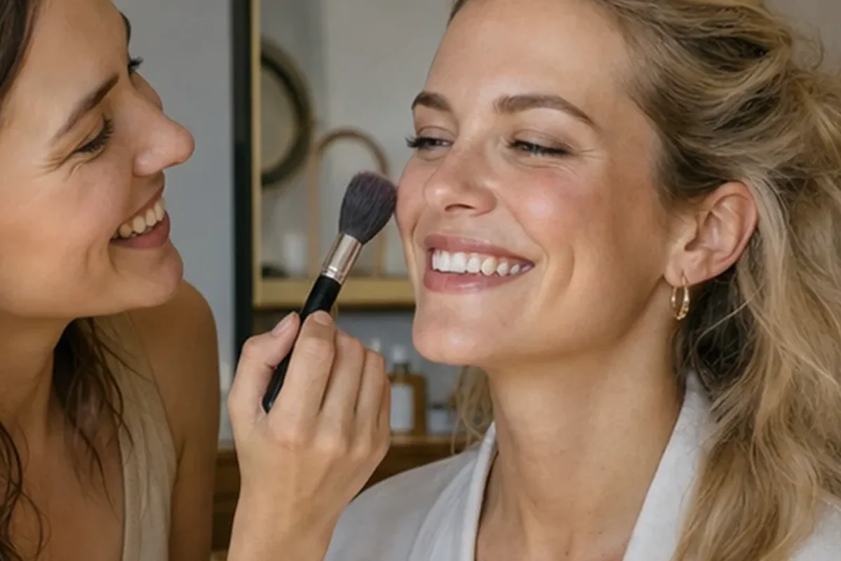 Redaktionelle Detailaufnahme zur Orientierung bei Skin Tint bei Rötungen