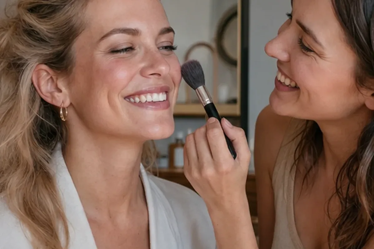 Emotionaler und authentischer Anwendungsmoment rund um Highlighter bei Rötungen