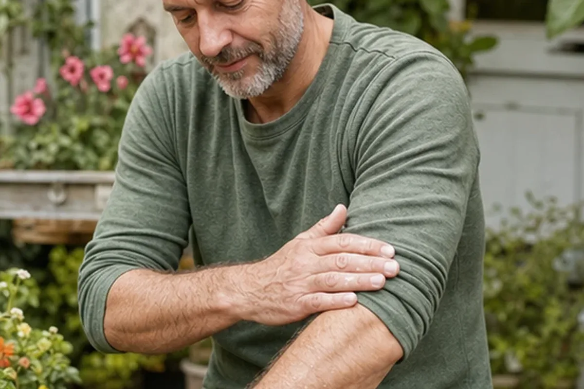 Authentischer Wohlfühlmoment passend zum Beauty-Thema After-Sun-Pflege bei Keratosis pilaris