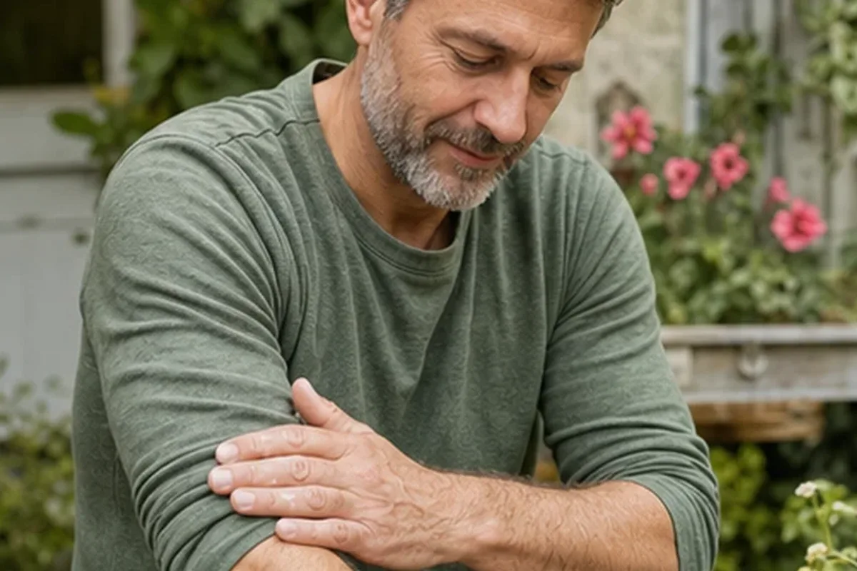 Authentischer Wohlfühlmoment passend zum Beauty-Thema Selbstbräuner bei Keratosis pilaris