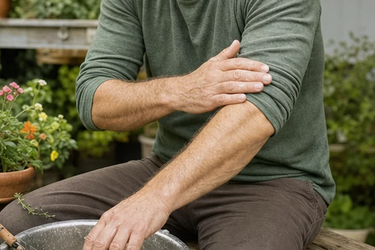 Redaktionelle Detailaufnahme zur Orientierung bei Duschöl für beanspruchte Hände