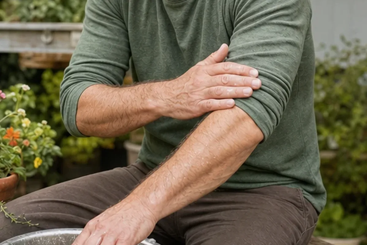Emotionaler und authentischer Anwendungsmoment rund um Selbstbräuner bei Keratosis pilaris