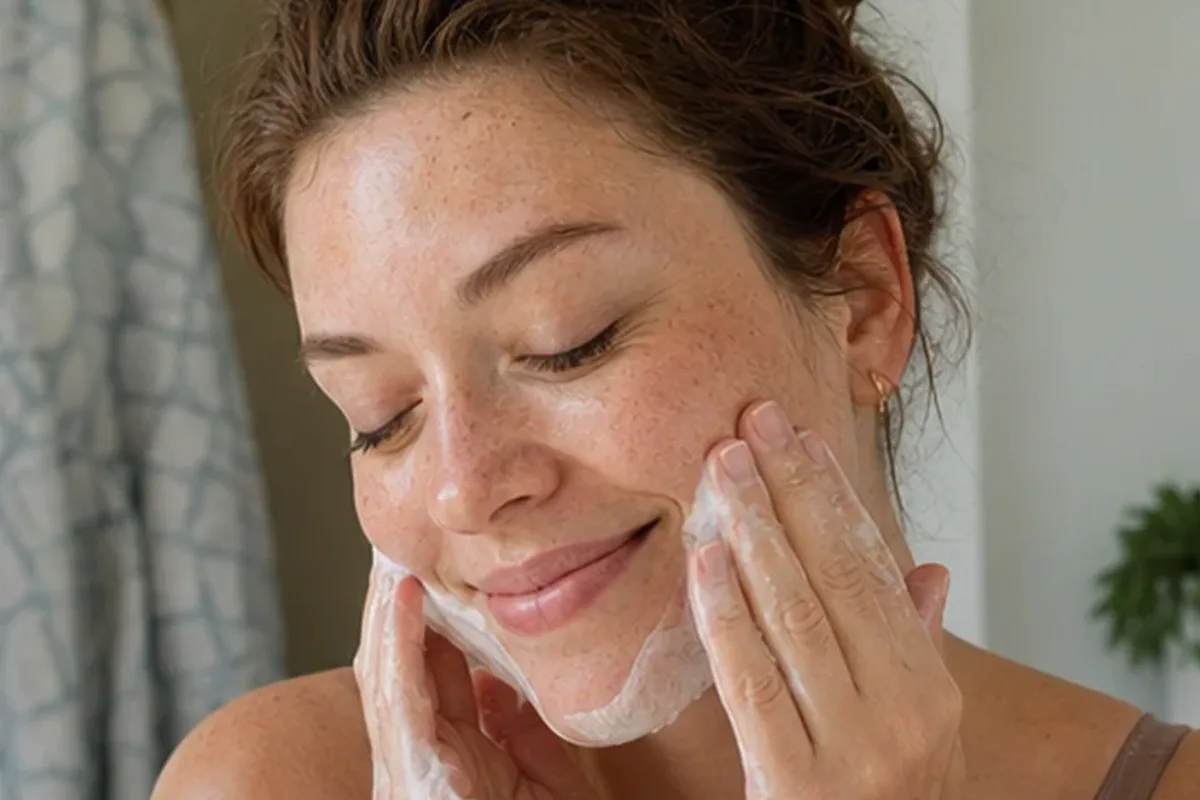Authentische Beauty-Routine passend zum Thema Reinigungsöl für unreine Haut