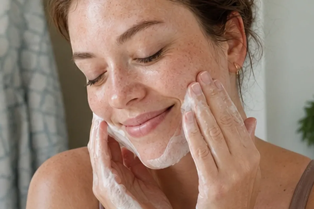 Authentische Beauty-Routine passend zum Thema Gesichtsmaske für fettige Haut