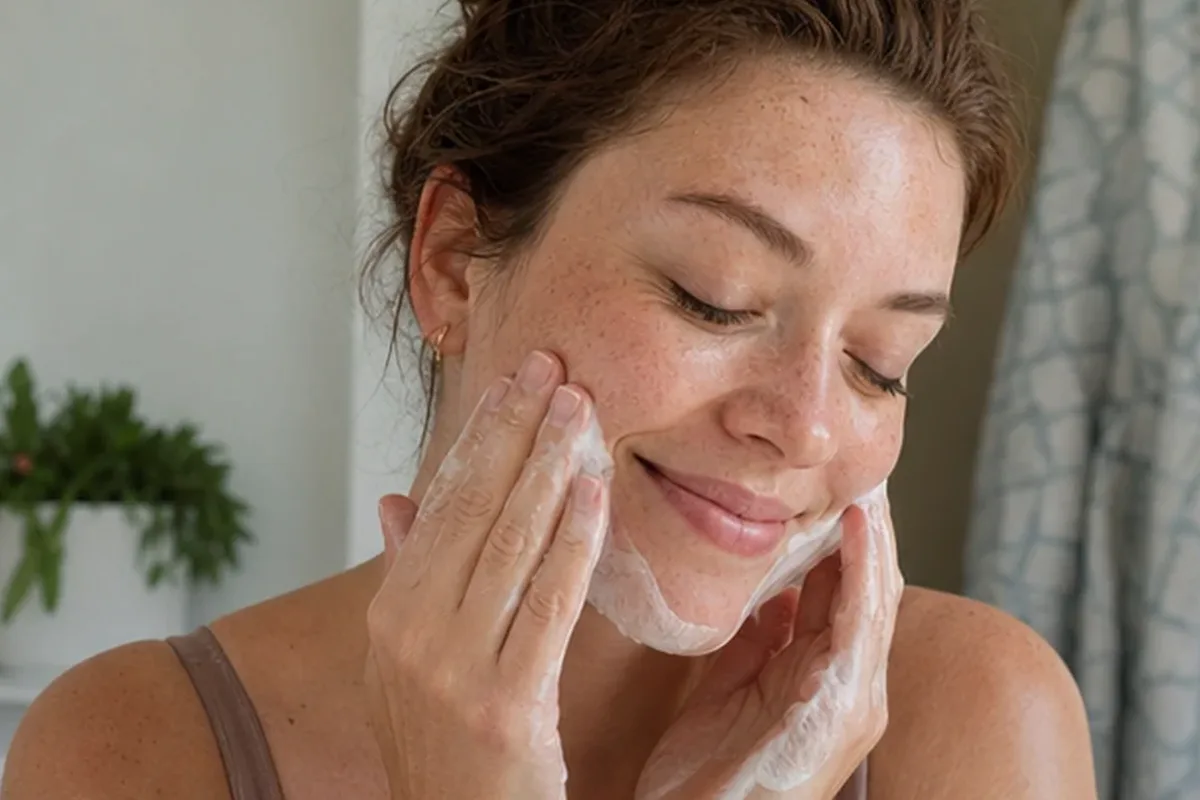 Authentische Beauty-Routine passend zum Thema Hyaluron-Serum für empfindliche Haut