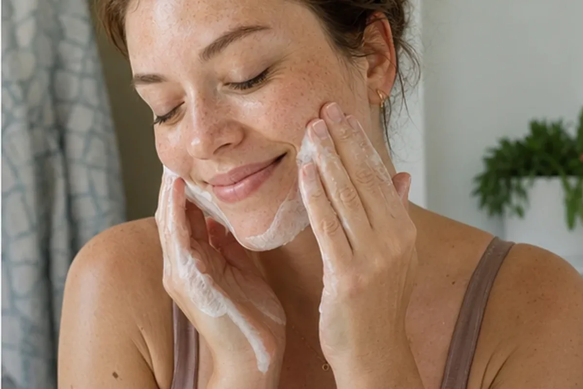Authentischer Wohlfühlmoment passend zum Beauty-Thema Augenpflege bei Rötungen