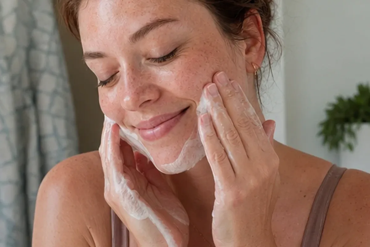 Redaktioneller Beauty-Moment zur Ausgangslage bei Gesichtsmaske bei ersten Fältchen