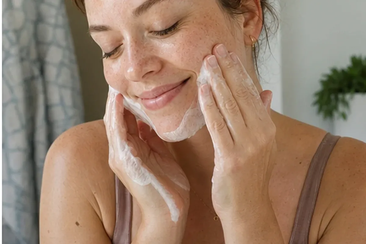 Authentischer Wohlfühlmoment passend zum Beauty-Thema Sonnenschutz bei ersten Fältchen