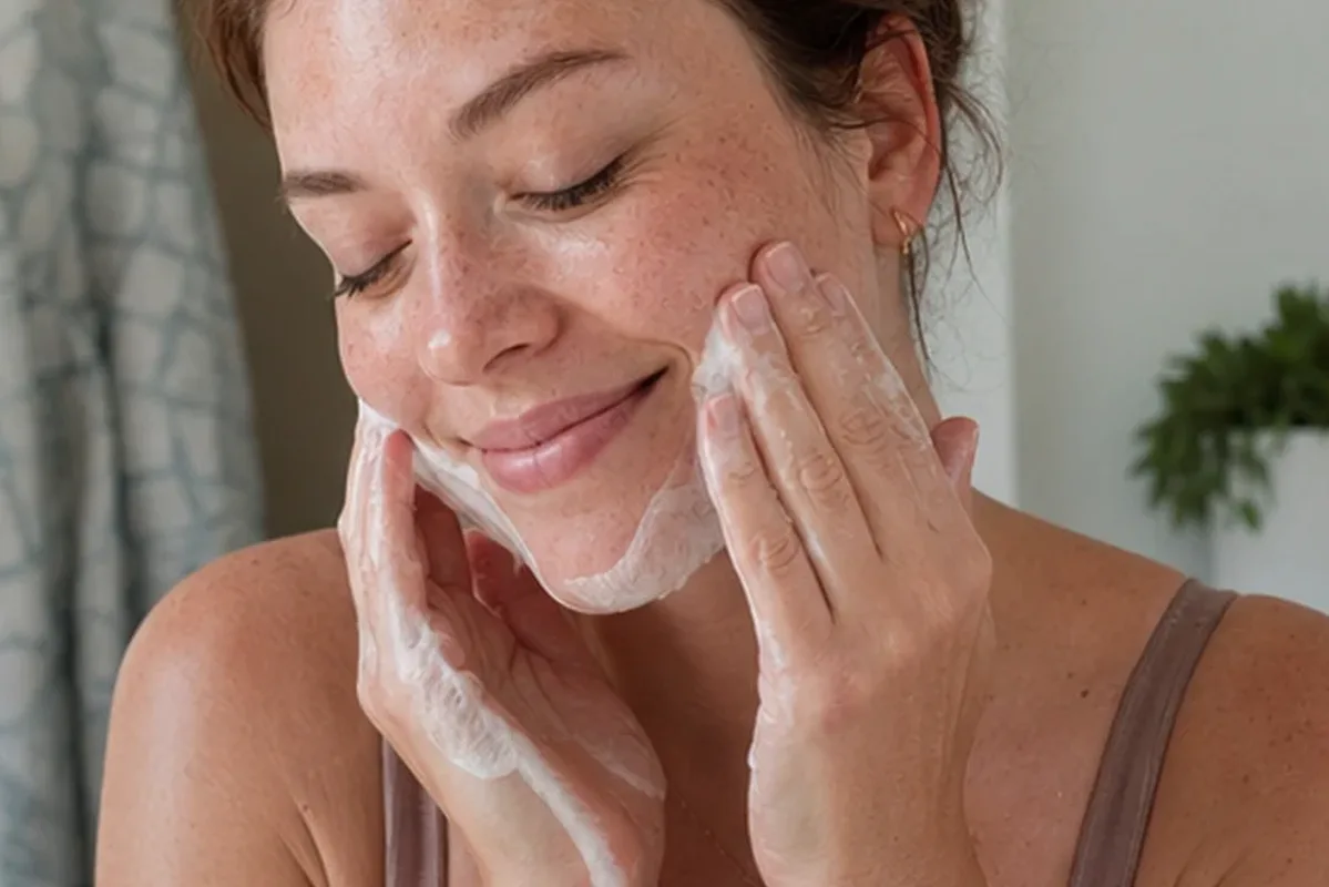 Authentische Beauty-Routine passend zum Thema Chemisches Peeling bei ersten Fältchen