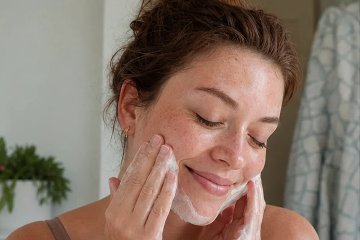 Authentische Beauty-Routine passend zum Thema Gesichtscremes