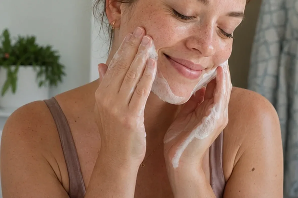 Authentische Beauty-Routine passend zum Thema Niacinamid-Serum bei Pigmentflecken