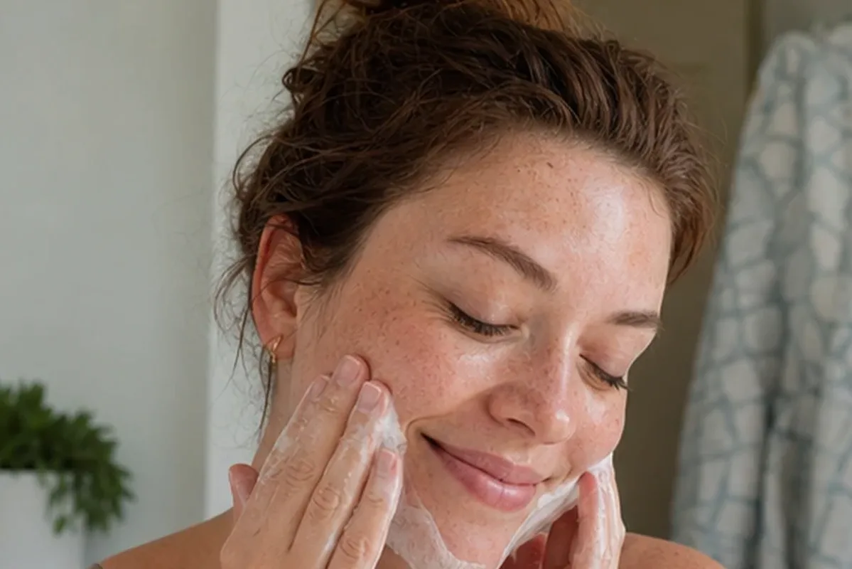 Hochwertige Beauty-Inszenierung zu Auswahlkriterien für Hautbarriere-Pflege bei Pigmentflecken