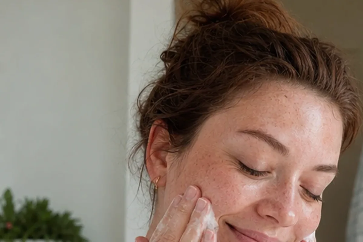 Hochwertige Beauty-Inszenierung zu Auswahlkriterien für Reinigungsöl für trockene Haut