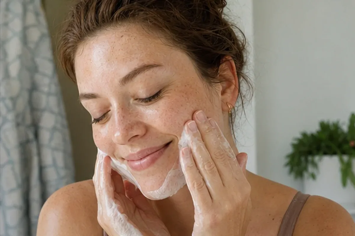 Hochwertige Beauty-Inszenierung zu Auswahlkriterien für Sonnenschutz für unreine Haut