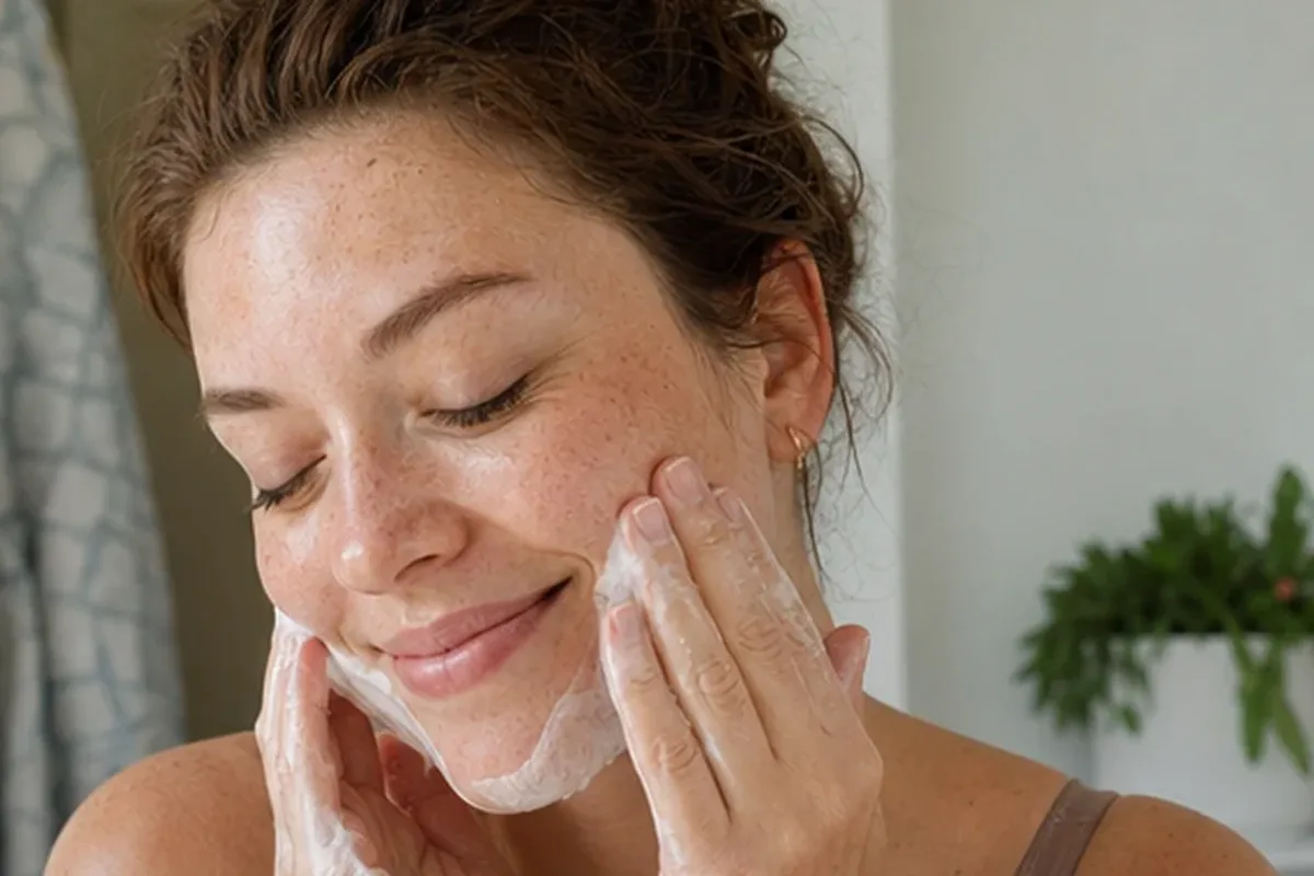 Emotionaler und authentischer Anwendungsmoment rund um Retinol-Serum für Mischhaut