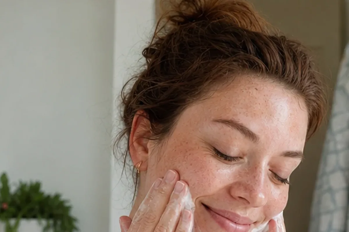 Authentische Beauty-Routine passend zum Thema Vitamin-C-Serum für Mischhaut