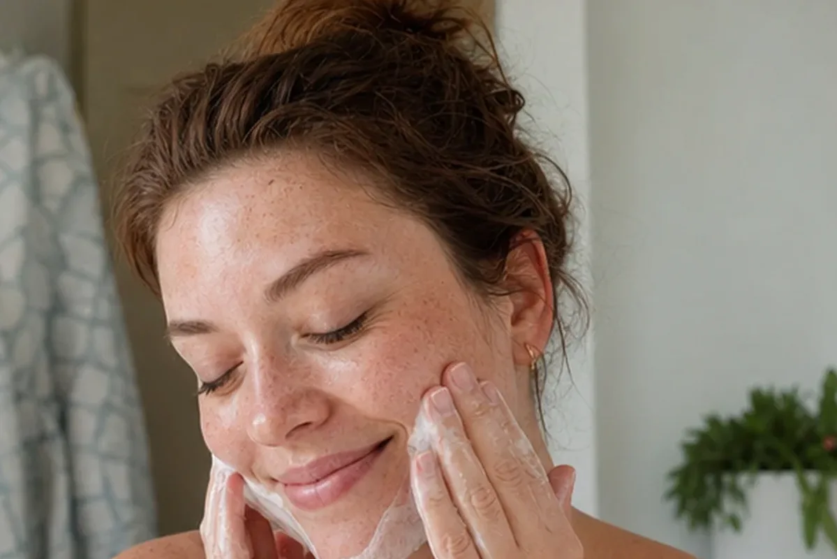 Authentische Beauty-Routine passend zum Thema Hautpflege