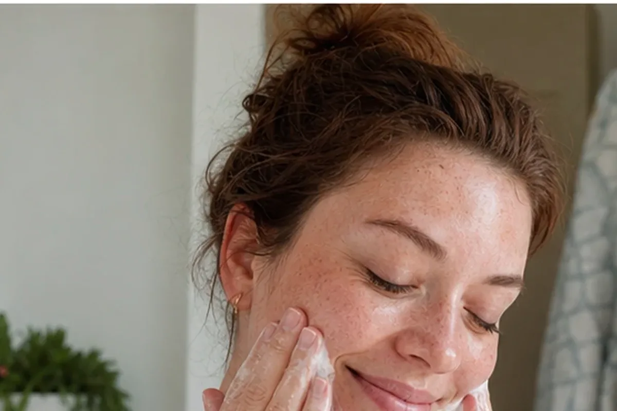 Emotionaler und authentischer Anwendungsmoment rund um Hyaluron-Serum für unreine Haut