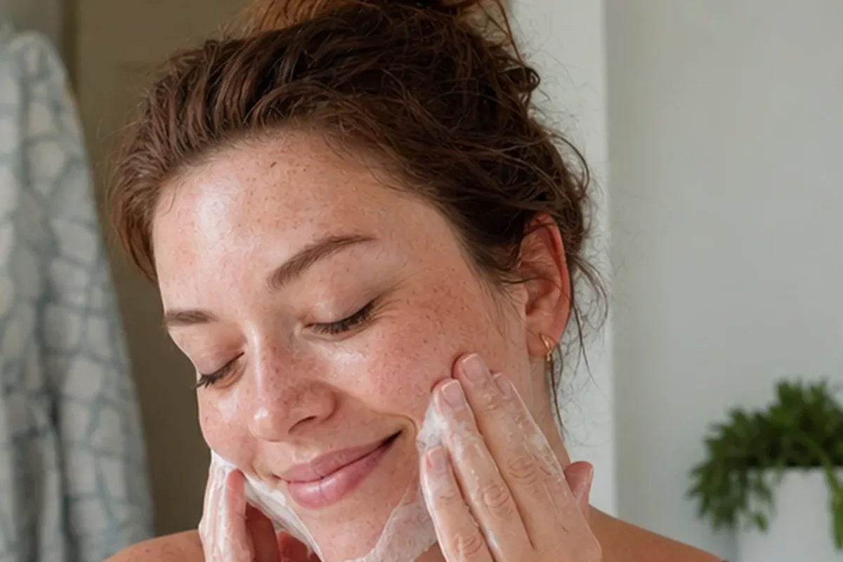 Hochwertige Beauty-Inszenierung zu Auswahlkriterien für Feuchtigkeitsserum bei ersten Fältchen