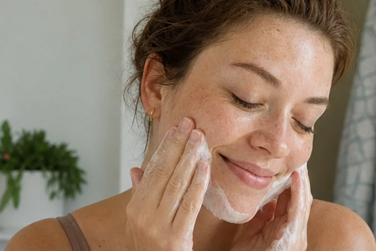 Authentische Beauty-Routine passend zum Thema Feuchtigkeitsserum für trockene Haut