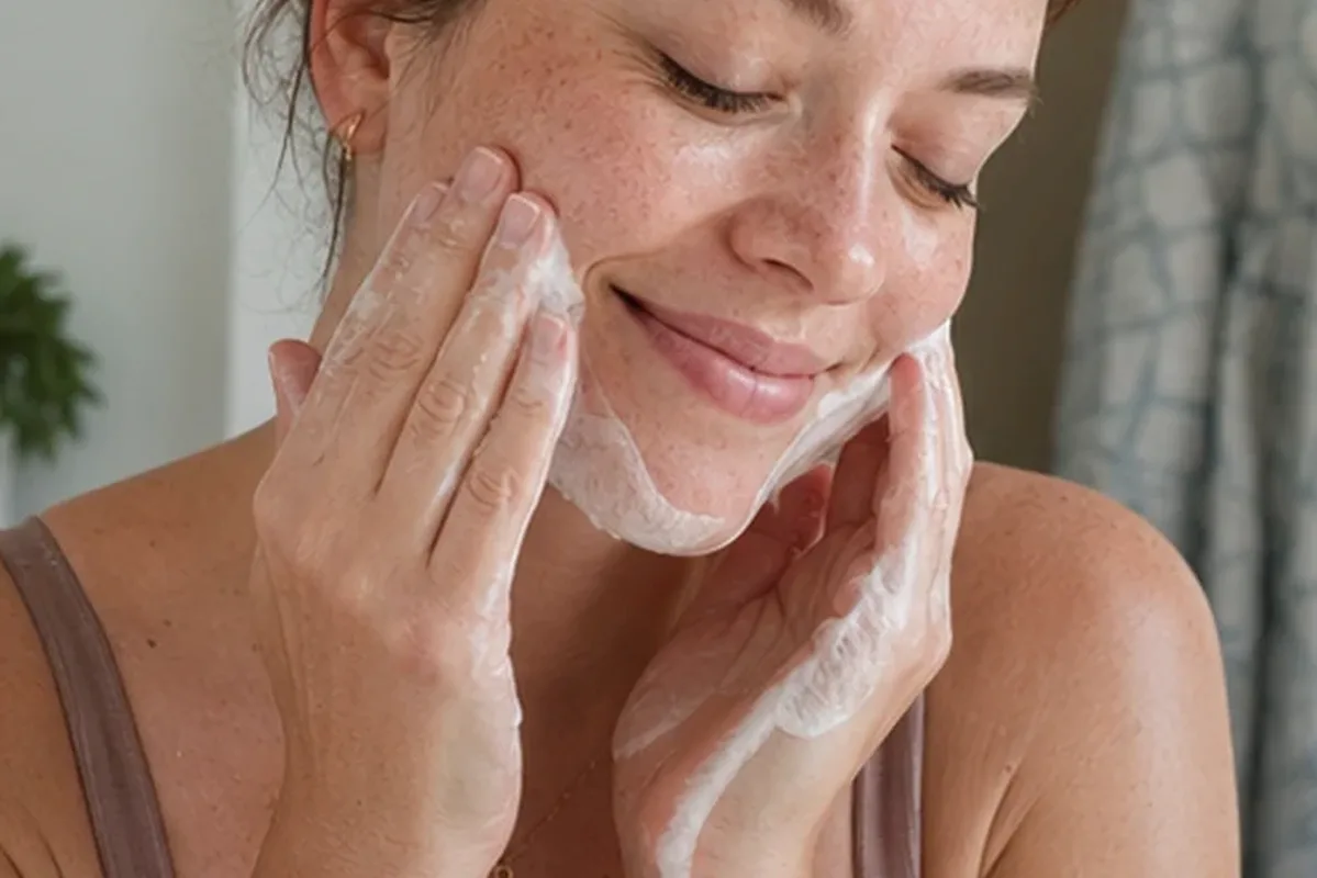 Authentischer Wohlfühlmoment passend zum Beauty-Thema Sonnenschutz für fettige Haut
