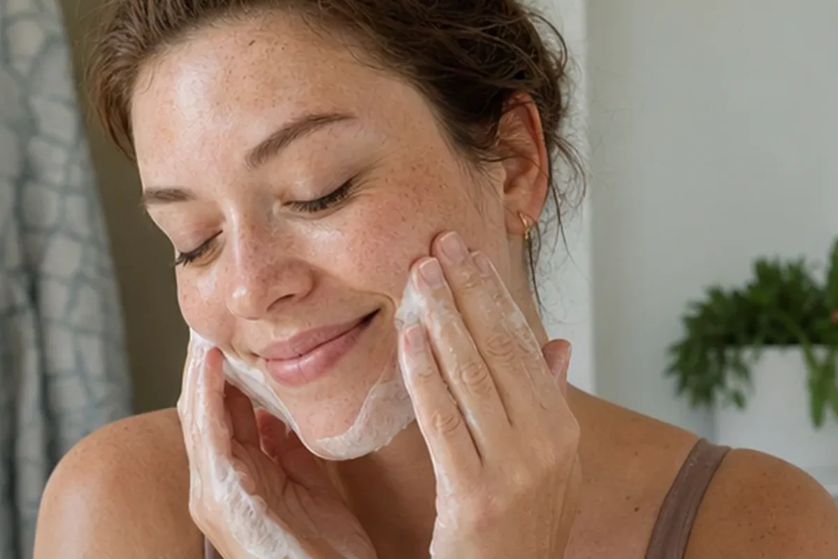 Redaktioneller Beauty-Moment zur Ausgangslage bei Anti-Aging-Routine für Mischhaut