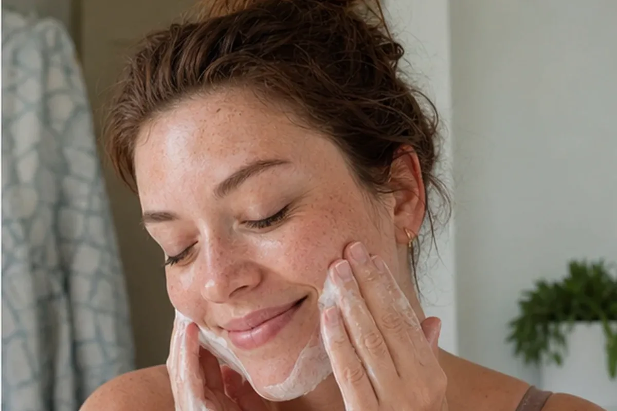 Emotionaler und authentischer Anwendungsmoment rund um Retinol-Serum für unreine Haut