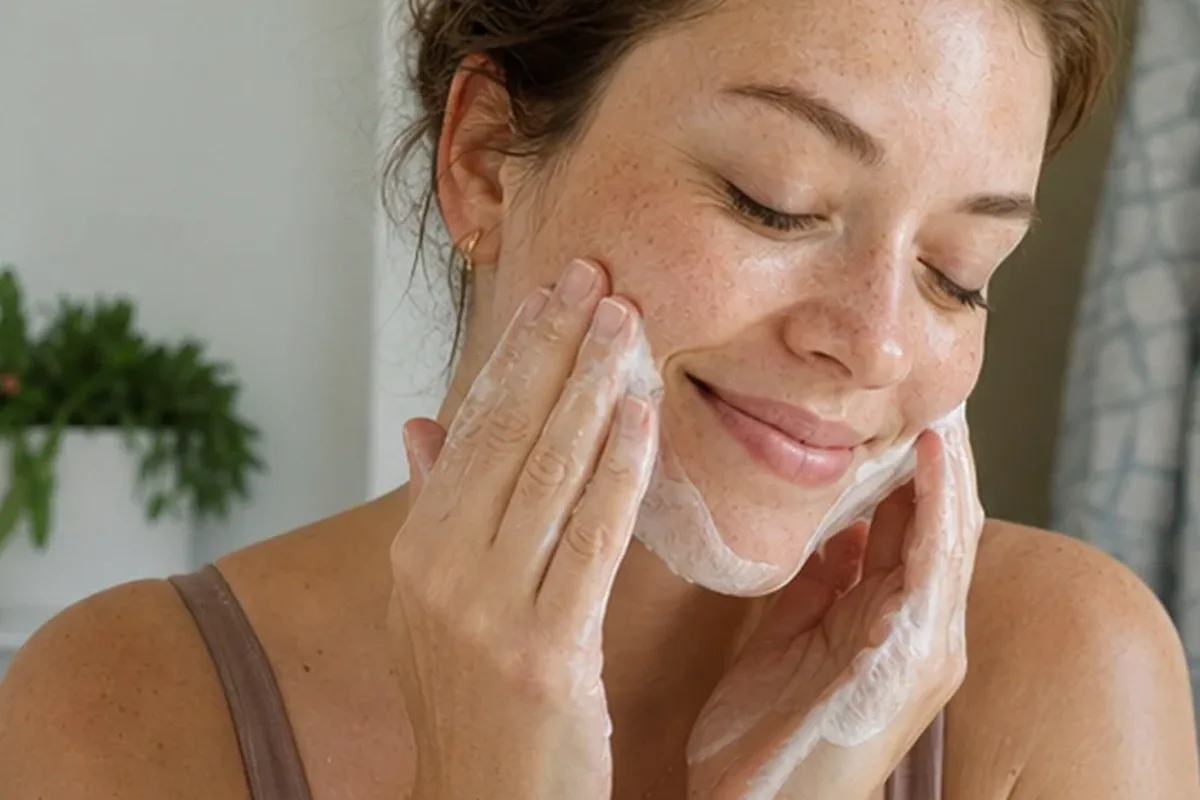 Hochwertige Beauty-Inszenierung zu Auswahlkriterien für Reinigungsöl bei Rötungen