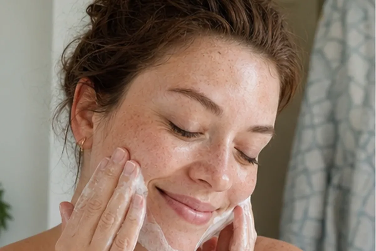 Authentischer Wohlfühlmoment passend zum Beauty-Thema Augenpflege bei ersten Fältchen