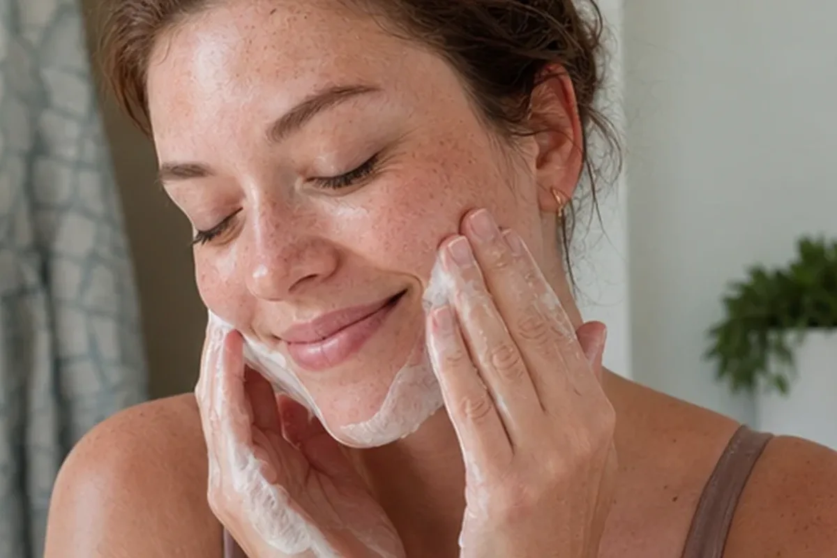 Authentischer Wohlfühlmoment passend zum Beauty-Thema Augenpflege bei ersten Fältchen