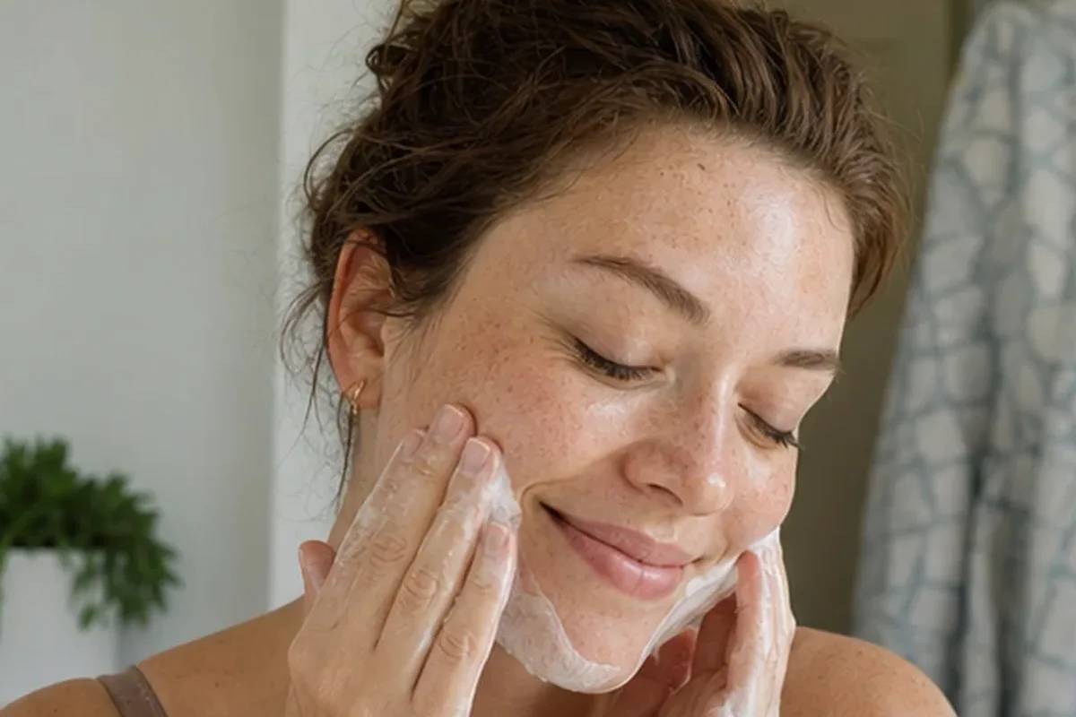 Authentische Beauty-Routine passend zum Thema Gesichtsreinigung für Mischhaut