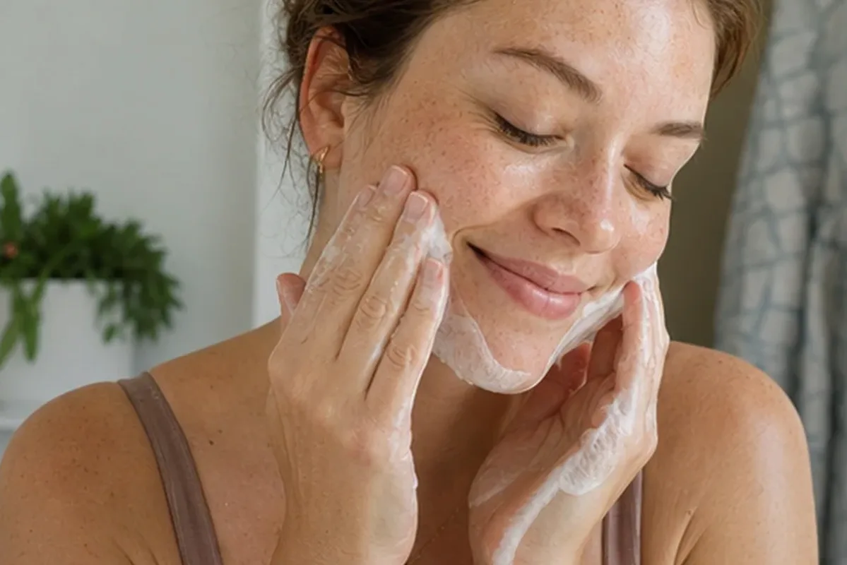 Authentische Beauty-Routine passend zum Thema Gesichtsmaske bei Rötungen