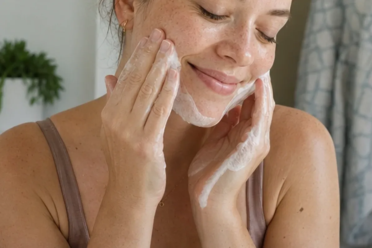Authentische Beauty-Routine passend zum Thema Reinigungsöl für unreine Haut