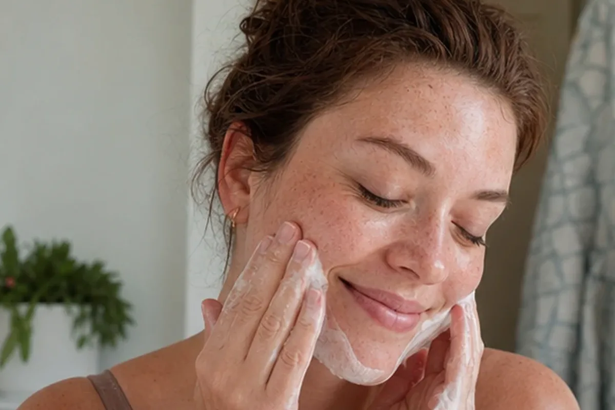 Authentische Beauty-Routine passend zum Thema Gesichtsreinigung für Mischhaut