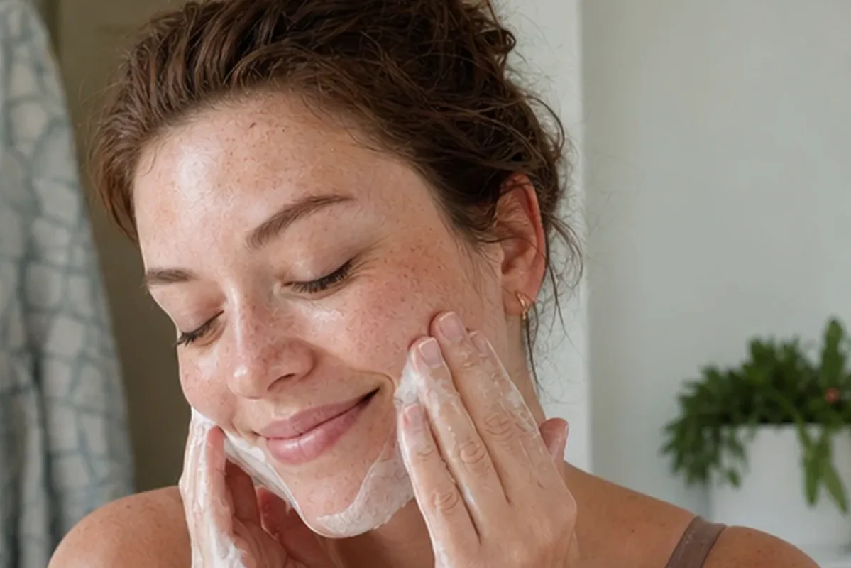 Authentische Beauty-Routine passend zum Thema Gesichtscreme für unreine Haut