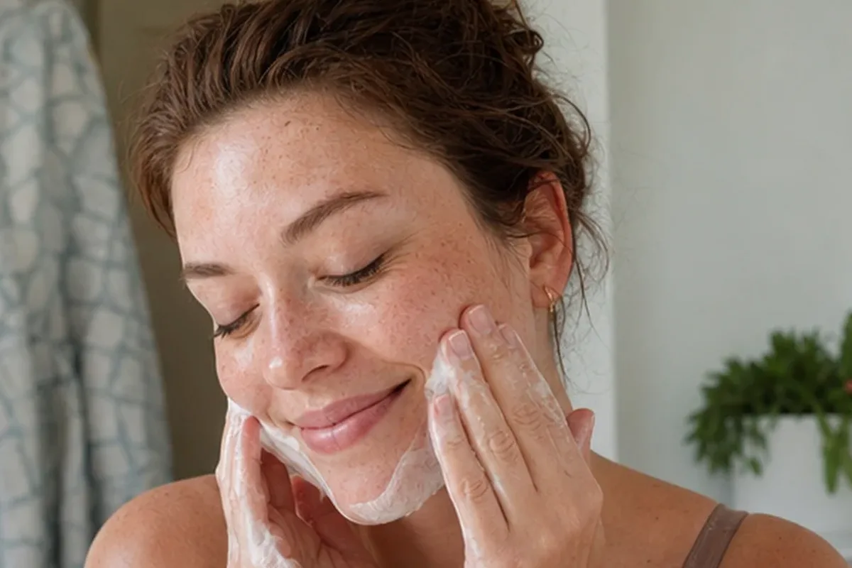 Redaktioneller Beauty-Moment zur Ausgangslage bei Anti-Aging-Routine bei Pigmentflecken