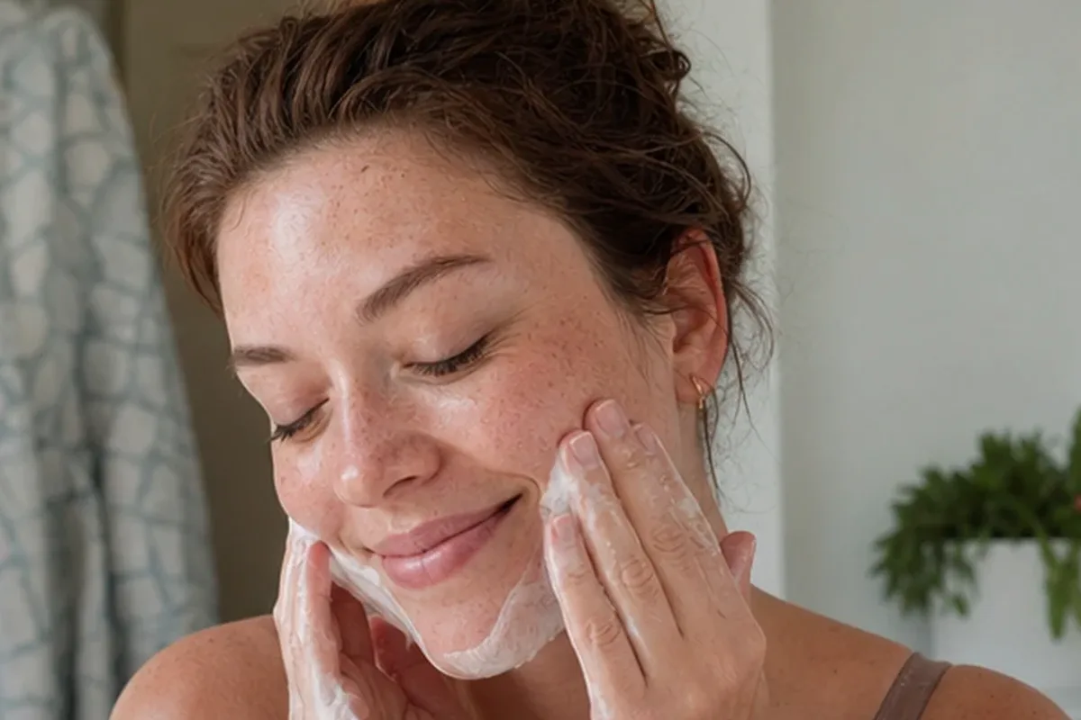 Authentische Beauty-Routine passend zum Thema Hyaluron-Serum für fettige Haut