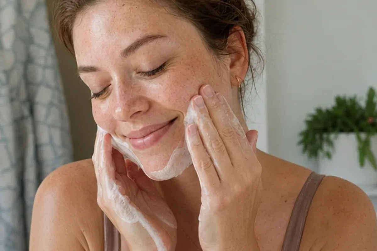 Authentische Beauty-Routine passend zum Thema Feuchtigkeitsserum für Mischhaut
