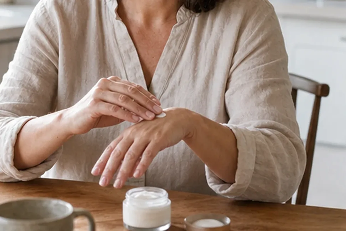 Authentische Beauty-Routine passend zum Thema Körperpeeling für müde Füße