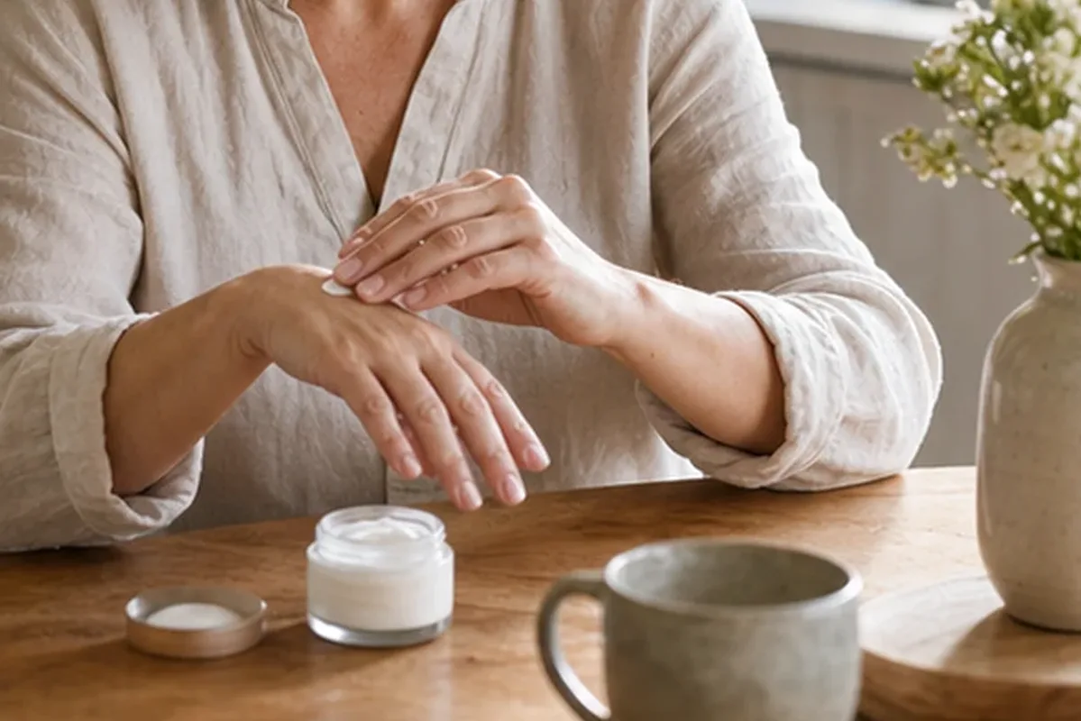 Emotionaler und authentischer Anwendungsmoment rund um Nagelöl für beanspruchte Hände